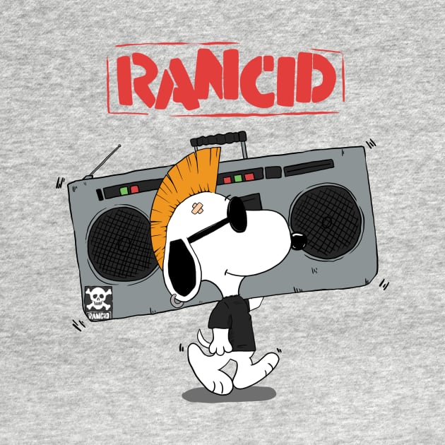 Rancid band merch - radio funny cartoon design by ROCKHOPPER